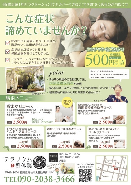 新しいチラシができました！